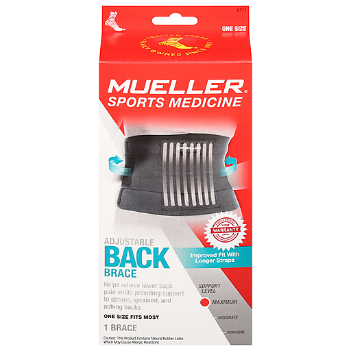 Mueller Sport Care Adjustable Back Brace - Maximum Support One Size by Pasteur Pharmacy