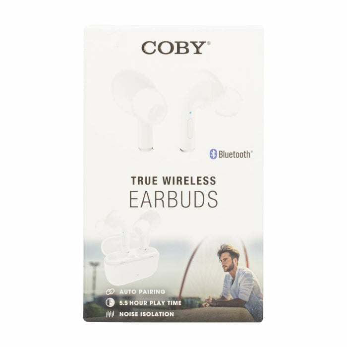 Coby® 516 True Wireless Earbuds – Model COBY-CETW516WHT (White) by Pasteur Pharmacy
