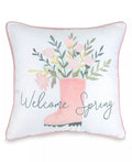 Arlee Home Fashions Welcome Spring Decorative Pillow, 18 X 18 - White by Vanessa Jane