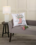 Arlee Home Fashions Welcome Spring Decorative Pillow, 18 X 18 - White by Vanessa Jane