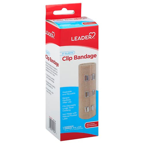 Leader® Elastic Bandage with Clip – 6 Inch by Pasteur Pharmacy
