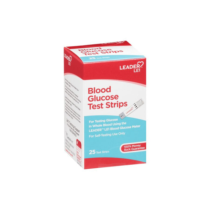 Leader Blood Glucose Test Strips 25 Ct by Pasteur Pharmacy