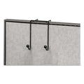 Fellowes Partition Additions Wire Double-Garment Hook, 4 x 5.13 x 6, Over-the Panel Mount,  Black