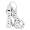 Fellowes Basic Home/Office Surge Protector, 6 AC Outlets, 15 ft Cord, 450 J, Platinum