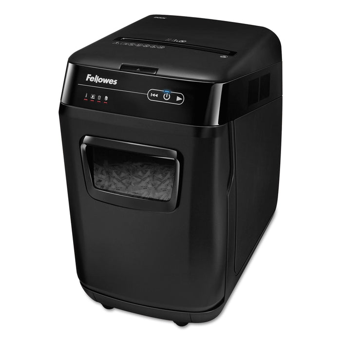Fellowes AutoMax 200C Auto Feed Cross-Cut Shredder, 200 Auto/10 Manual Sheet Capacity