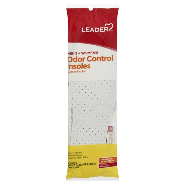 Leader (Tm) Men's+Women's Odor Control Cushion Insoles 3 Pair by Pasteur Pharmacy