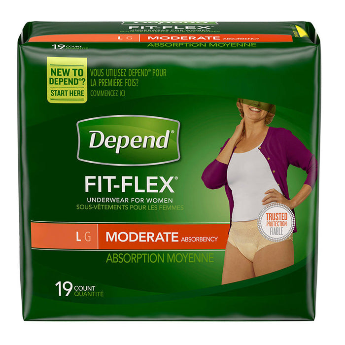 Depend Underwear, Moderate, Large 19 Pr by Pasteur Pharmacy