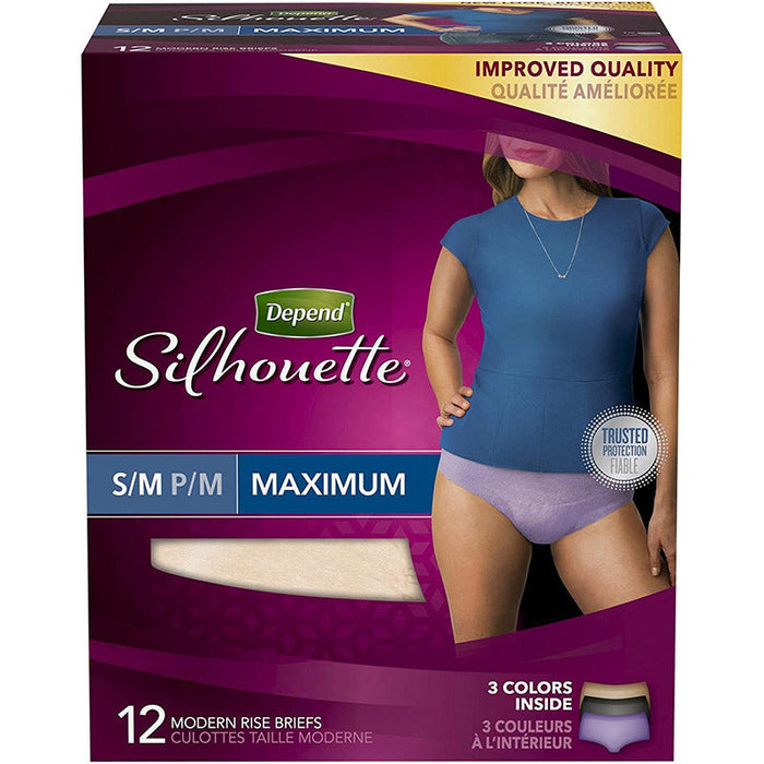 Depend Silhouette For Women Briefs Maximum Absorbency S/M by Pasteur Pharmacy