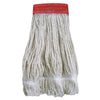 Boardwalk Wideband Looped-End Mop Heads, 20 oz, Natural w/Red Band, 12/Carton