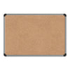 Universal Cork Board with Aluminum Frame, 24 x 18, Natural, Silver Frame