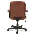 OIF Swivel/Tilt Bonded Leather Task Chair, Supports 250 lb, 16.93" to 20.67" Seat Height, Chestnut Brown Seat/Back, Black Base