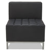 Alera QUB Series Armless L Sectional, 26.38w x 26.38d x 30.5h, Black