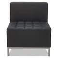 Alera QUB Series Armless L Sectional, 26.38w x 26.38d x 30.5h, Black