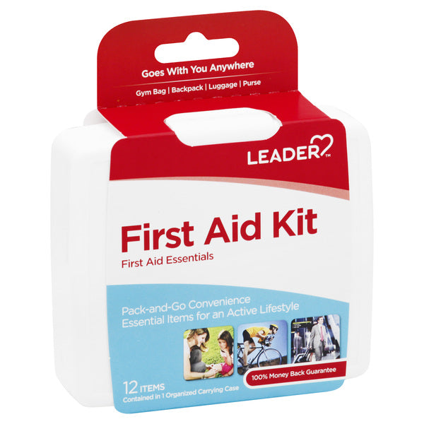Leader® First Aid Kit – 12 Pieces (Compact/Travel Size) by Pasteur Pharmacy