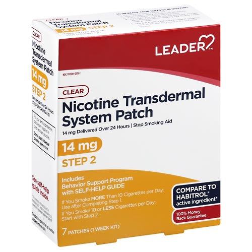 Leader Nicotine Transdermal System Patch 14Mg/24Hr 7Ct by Pasteur Pharmacy