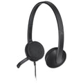 Logitech H340 Corded Headset, USB, Black