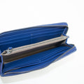 Bottega Veneta Blue Intrecciato Leather L-shaped Zipper Long Wallet #2397 by Bolt Boutique