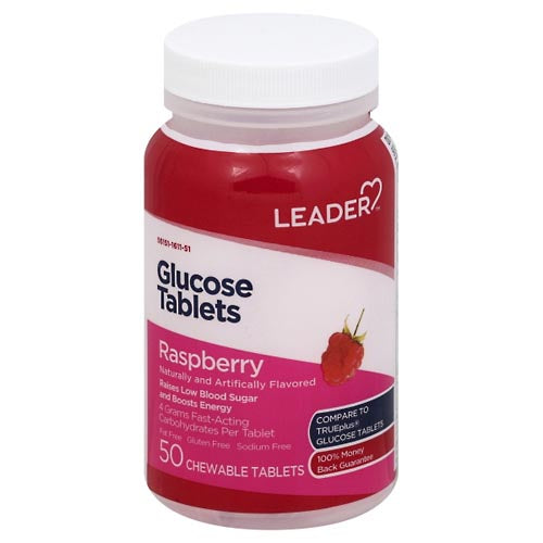 Leader Glucose, Chewable Tablets, Raspberry by Pasteur Pharmacy
