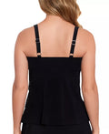 Swim Solutions Womens V-Neck Tier Tankini Top, Size 8 by Vanessa Jane