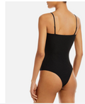 Aqua Womens Knit Cami V-Neck Bodysuit by Vanessa Jane