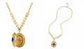 Patricia Nash Gold-Tone Multicolor Stone Oval Filigree Locket 29-1/2 Pendant by Vanessa Jane