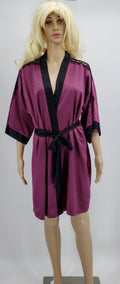 Linea Donatella Satin Wrap Robe, Size Medium by Vanessa Jane