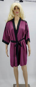 Linea Donatella Satin Wrap Robe, Size Medium by Vanessa Jane
