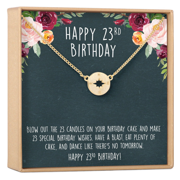 23rd Birthday Necklace, Multiple Styles by Dear Ava