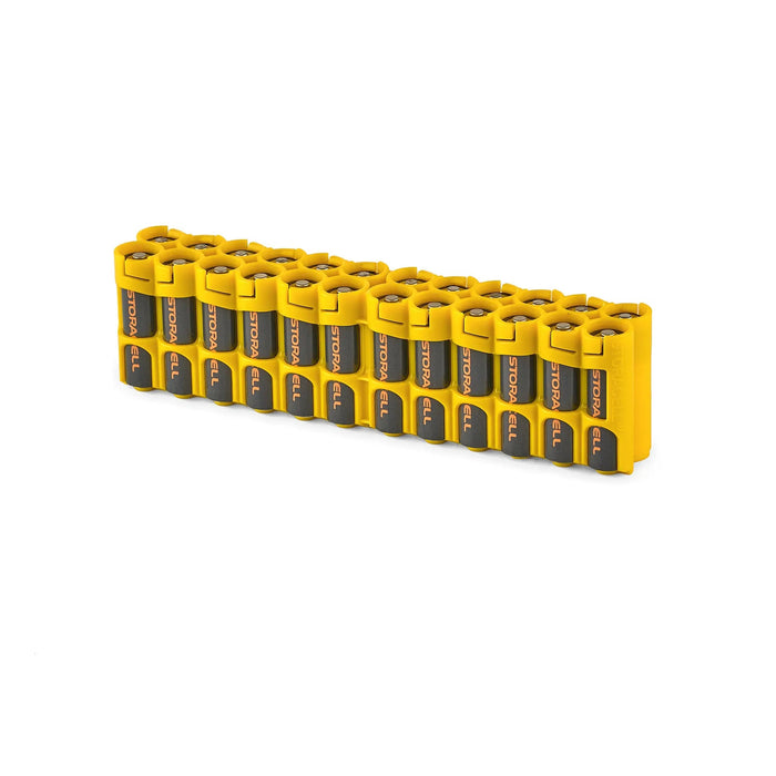 24 AA Pack Battery Caddy (Yellow) by Storacell