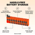 24 AA Pack Battery Caddy (Orange) by Storacell