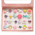 24 Adorable Pink Sheep Little Girl Jewel Rings by DailySale
