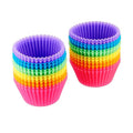 24-Pack: Multicolored Reusable Silicone Baking Cups Liner for Cupcakes and Muffins by DailySale