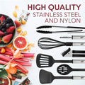 24-Piece Set: Nylon and Stainless Steel Utensil Set by DailySale