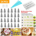 24-Piece: Stainless Steel Cake Decorating Supplies Kit by DailySale