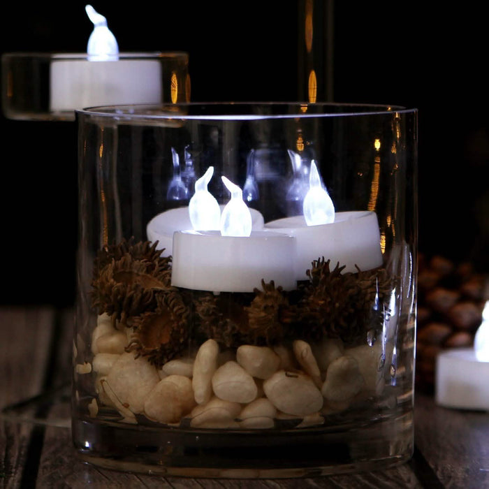 24-Piece: Warm White LED Tealight Flameless Smokeless Candles by DailySale