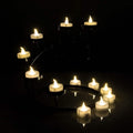24-Piece: Warm White Tealights Timer Flameless Smokeless Candles by DailySale