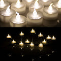 24-Piece: Warm White Tealights Timer Flameless Smokeless Candles by DailySale
