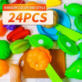 24-Pieces: Fun Food Cutting, Fruit and Vegetable Toys by DailySale