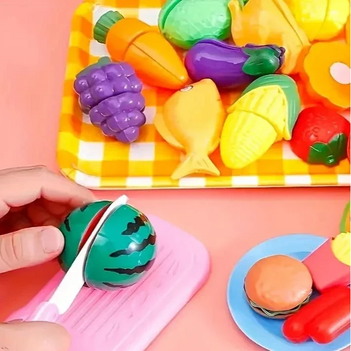 24-Pieces: Fun Food Cutting, Fruit and Vegetable Toys by DailySale
