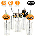 24-Pieces: Halloween Party Striped Decorative Paper Straws by DailySale