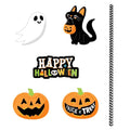 24-Pieces: Halloween Party Striped Decorative Paper Straws by DailySale