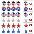 24-Pieces Set: Hanging Ornaments Ball Star Patriotic by DailySale