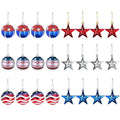 24-Pieces Set: Hanging Ornaments Ball Star Patriotic by DailySale