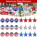 24-Pieces Set: Hanging Ornaments Ball Star Patriotic by DailySale