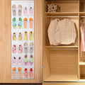24-Pocket: Over the Door Shoes Rack Crystal Clear Organizer by DailySale