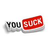 You Suck - Hard Hat Decal