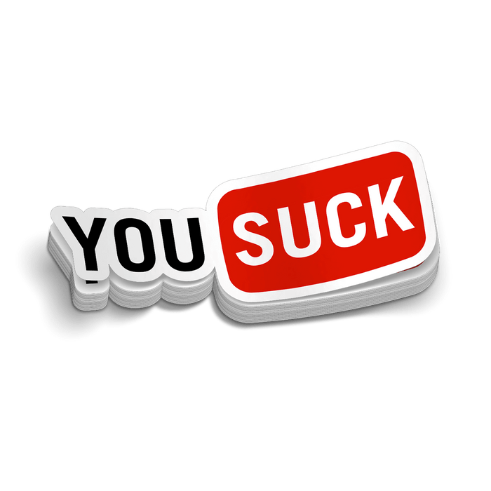 You Suck - Hard Hat Decal by Armed American Supply