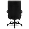 HON Validate Big and Tall Leather Chair, Supports Up to 450 lb, 18.75" to 21.5" Seat Height, Black