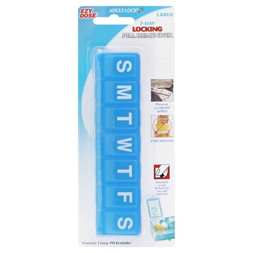 Ezy Dose Pill Reminder, 7 Day, Locking, Large by Pasteur Pharmacy