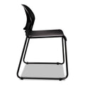 HON GuestStacker High Density Chairs, Supports Up to 300 lb, Onyx Seat/Back, Black Base, 4/Carton